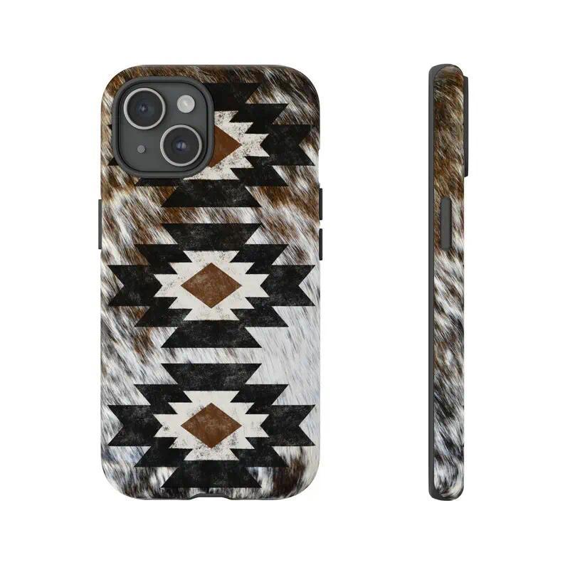 Aztec Western phone Cases For iPhone 17 16 15 14 13 12 Promax Pro Plus, Double-layer hard shell protection,best Gift