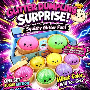 12-Piece Blind Box Cute Baozi Stress Relief Toy, Soft Tpr Squeeze Toy, Slow Rebound, Multiple Styles, Party Gift