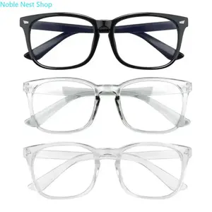 Unisex Classic Flat Lens Eyeglasses, Ultra-Light Black Metal Frame Eyewear, UV400 & Anti Blue Light Glasses with Anti-Fog Feature for Daily Office & Casual Outdoor Use