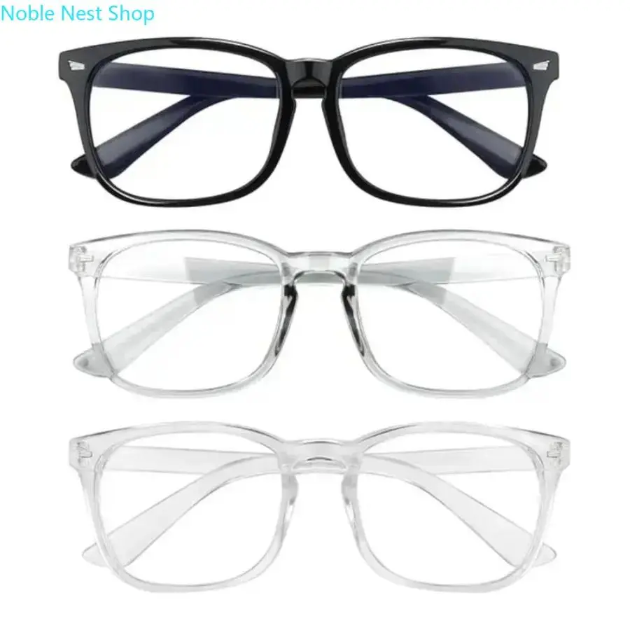Unisex Classic Flat Lens Eyeglasses, Ultra-Light Black Metal Frame Eyewear, UV400 & Anti Blue Light Glasses with Anti-Fog Feature for Daily Office & Casual Outdoor Use