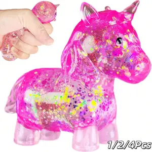 Slow Rebound Flashing Horse Stress Relief Toy, Horseshoe Shape Pressure Release Ball, Sensory Relaxation Gift, Sensory Stress Reliever, Random Design & Color