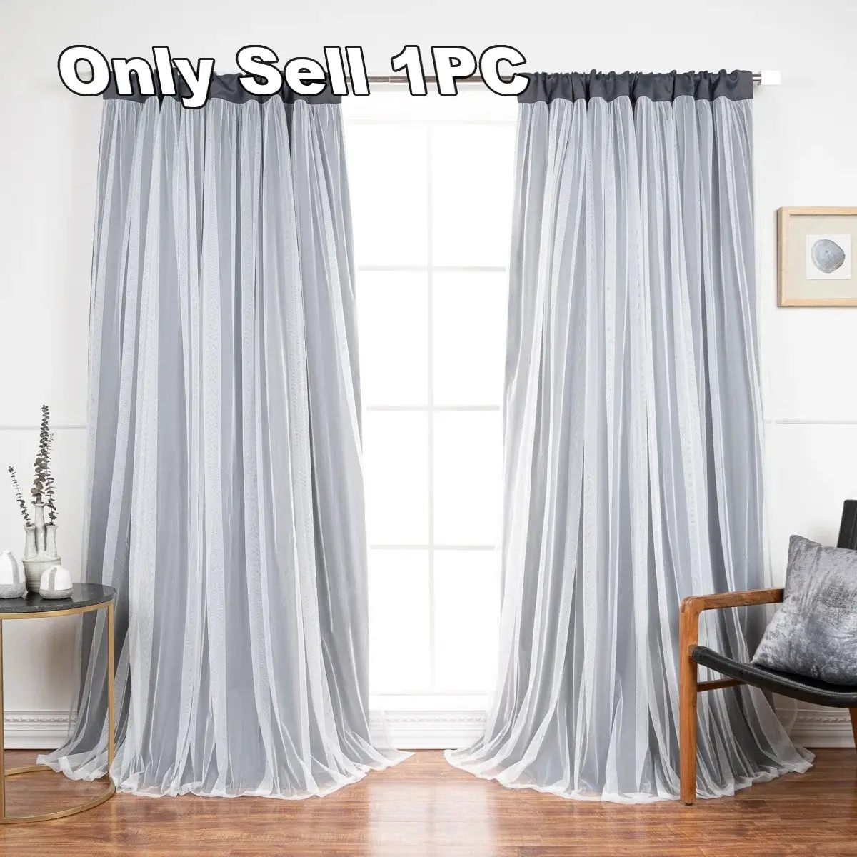 1PC Darby Home Co Harborcreek Solid Color Blackout Thermal Rod Pocket Curtain Panels, Energy Efficient Window Treatments, Easy Installation