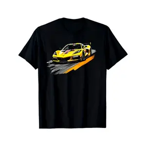 180g[100%cotton]Streetwear Drift Car Graphic Print T-Shirt Perfect for Home Going Out Or As a Gift Ideal for Valentine'S Day Retro Casual Short-Sleeved T-Shirt with a Round Neck And Printed Pattern, Suitable for Daily Commuting And Outdoor Activities