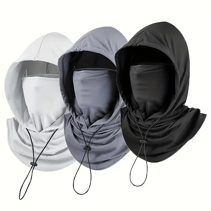 Unisex 4-Season Balaclava with Cooling Headgear, Ice-Silk Cooling Mask, Neck Gaiter for Sun Protection - Ideal for Outdoor Sports, Hiking, Ice-Silk Face