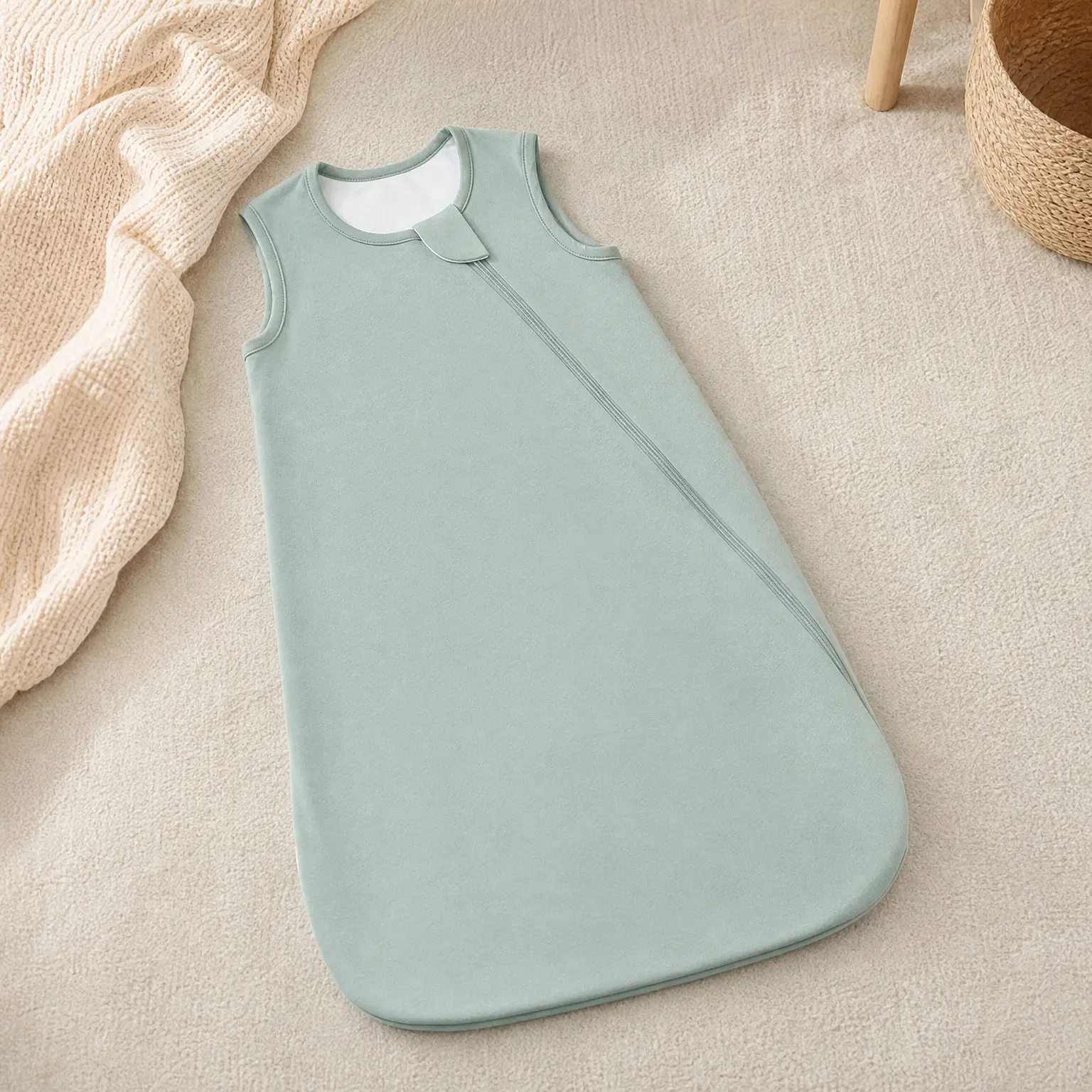 Bamboo Rayon Baby Sleep Sack 0-6 Months 1.0 TOG Ultra Soft Wearable Blanket for Infant Newborn Unisex with 2-Way Zipper Breathable Lightweight(Gift)