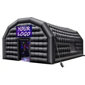 VEVOR Inflatable Nightclub, 16.4x 13.1x 12.5 ft Inflatable Party Tent with 680W Blower Sandbag, Ventilated Blow up Night Club with 2 Windows, Air Cube House for Event Birthday Wedding Party