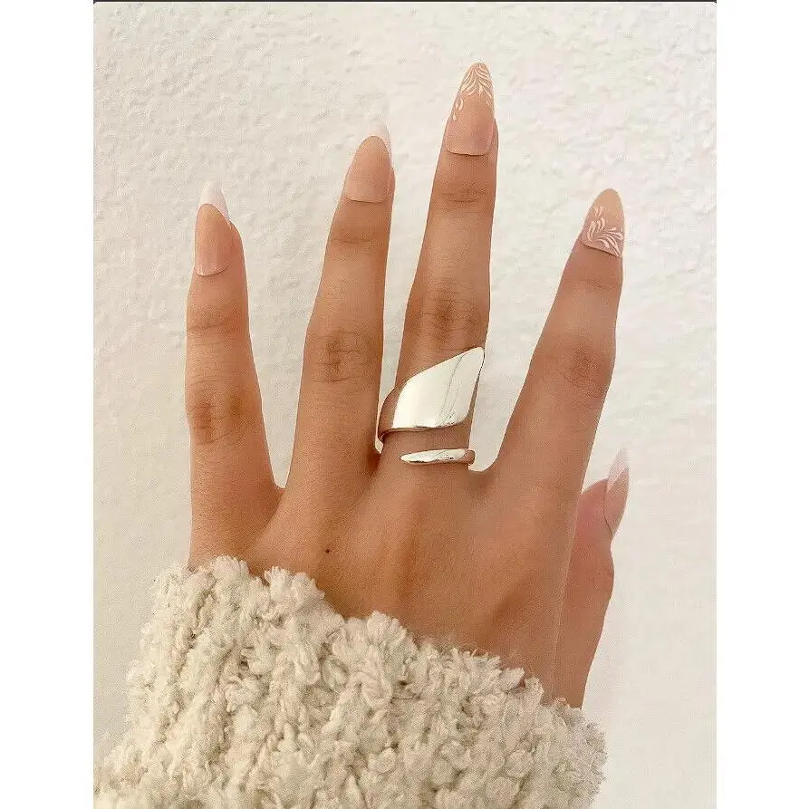Solid 925 Sterling Wrap Silver Chunky Ring Adjustable Ring Handmade RingAll Size