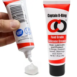 NSF Food Grade Silicone Lubricant Grease for O-Rings, Seals, Gaskets, Pumps, Pool Spa, Plumbing, Faucets, Valves, More (1.76oz, 50g)