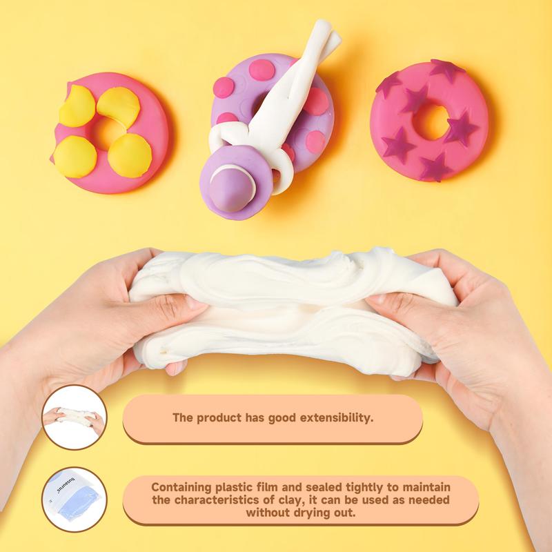 Busaurus 100g Ultra-Light Air Dry Modeling Clay for Youngsters 3+ to Creative Fun, Ideal for Adults and Craft Lovers, Reusable Sealed Packaging for Imaginative Projects, Creative Craft Kit