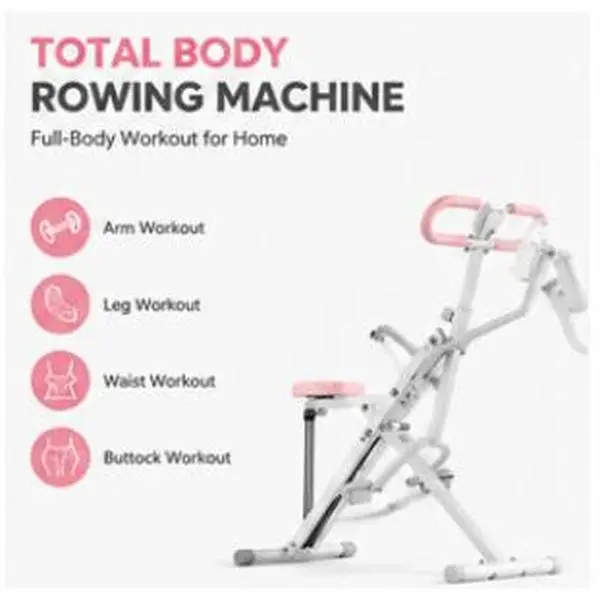 Upgraded Squat Machine for Women – Smart Deep Squat & Row Training System with Tablet Holder, Adjustable Resistance, 350LB Weight Capacity & Foldable Space-Saving Home Gym Fitness Equipment for Full-Body Workout, Batteries, Ergonomic