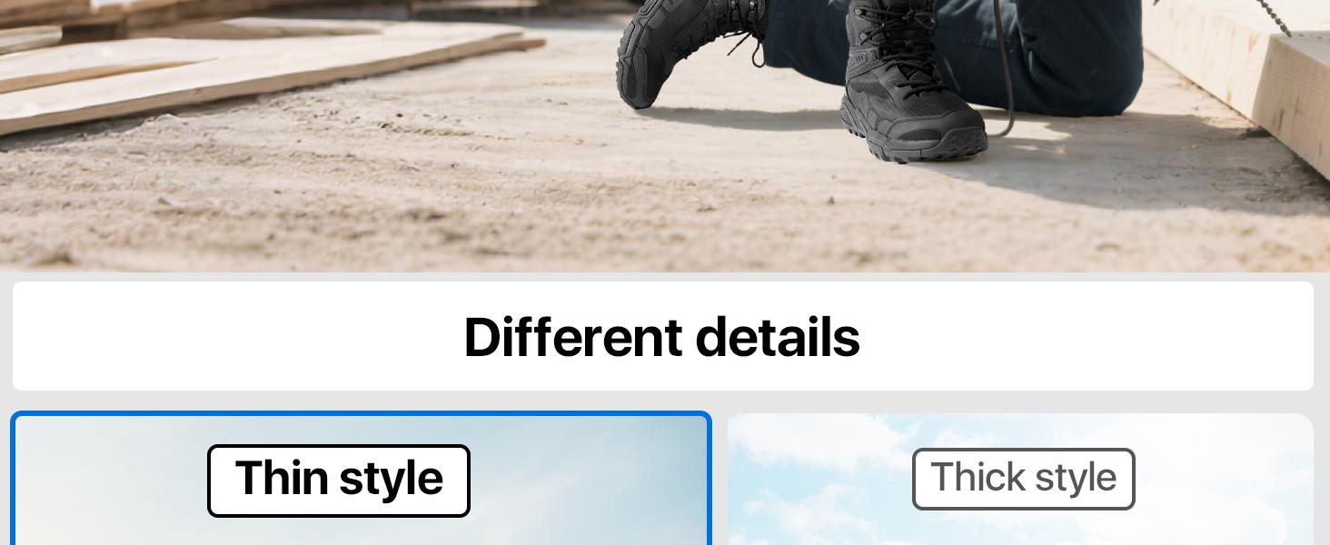 FREE SOLDIER Men's Waterproof Tactical Work Boots Lightweight Comfortable Combat Hiking Boots