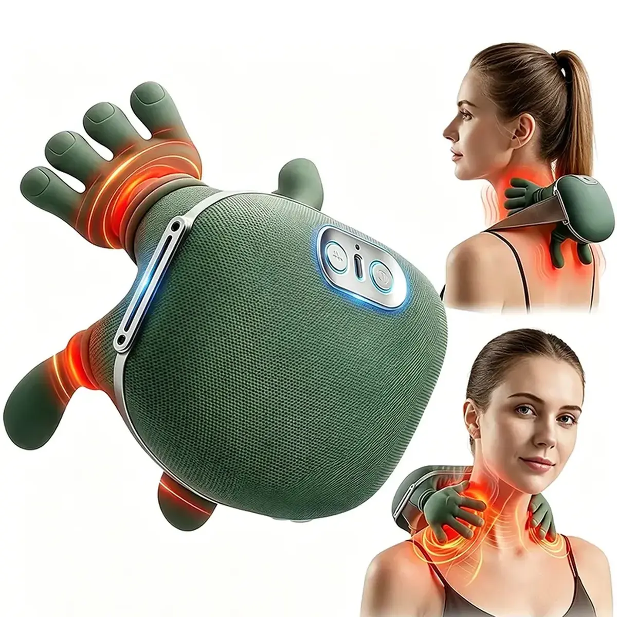 Professional Handheld Neck Massager - 3 Speed Settings, Adjustable, USB-Powered, Shoulder & Neck Soothing, Relaxation Assistance, Ideal Gift for Home or Office Use
