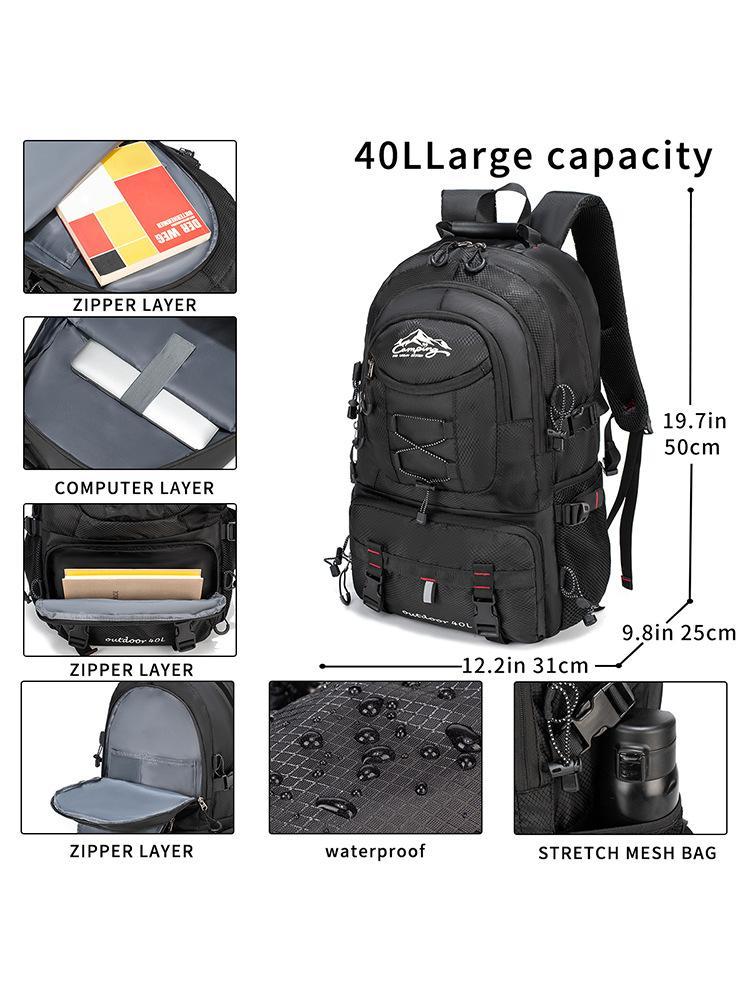 Maximum Storage Casual Backpack - Versatile High Capacity Men's Backpack for Daily Adventures, School, and Business Trips, Includes Hydration Bladder Sleeve and Quick-Access Top Pocket