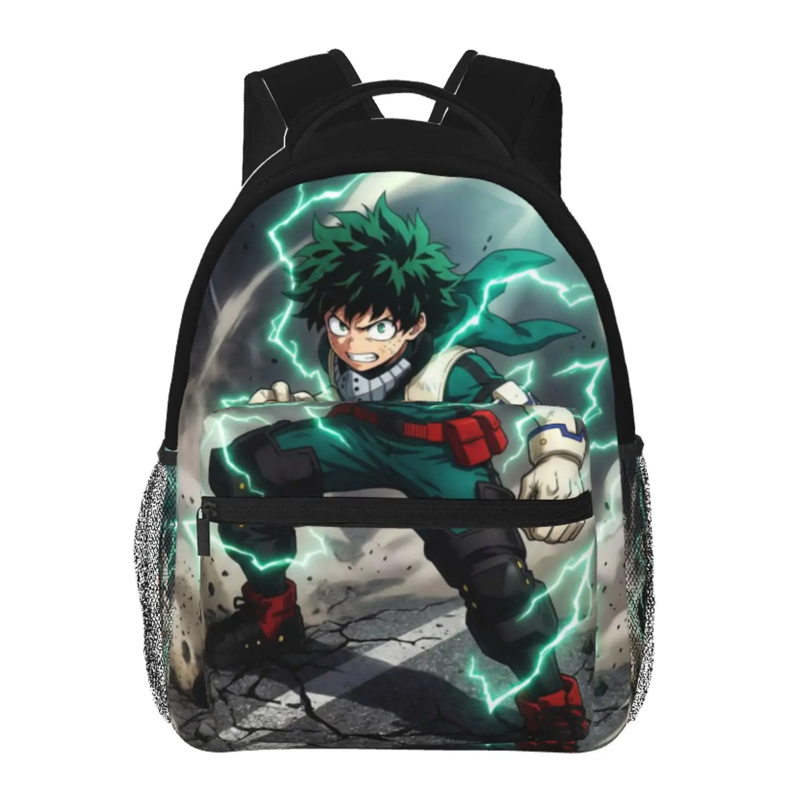 Anime Deku Printed Backpack, Cute School bag for Girls Boys Teens, Cartoon Backpacks Kawaii Kids Lightweight backpack with adjustable straps Bookbag, Travel, School, College, Work, Backpack, Daily Use