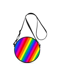 2D rainbow printed lightweight women's crossbody bag, an ideal gift for female friends. It can be worn crossbody, single-shoulder, double-shoulder or carried by hand, perfect for commuting, outdoor activities, travel, daily leisure and campus life.
