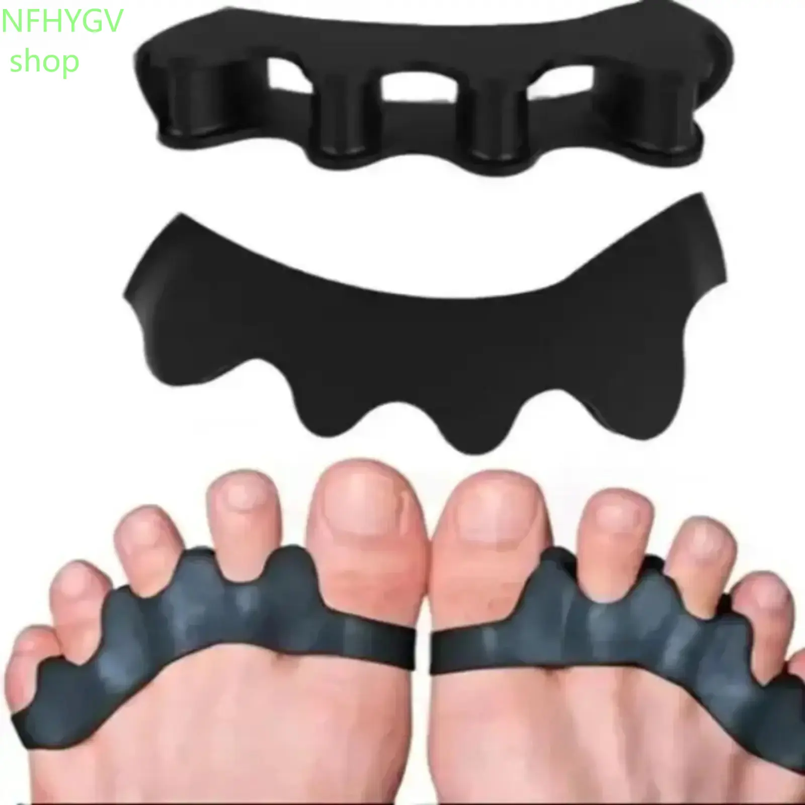 Soft Breathable Functional Fitness Toe Separators, Flexible Foot Alignment Spacers, Comfort Toe Stretchers for Athletes, Foot Relief Tool for Posture Correction, Training and Daily Foot Care