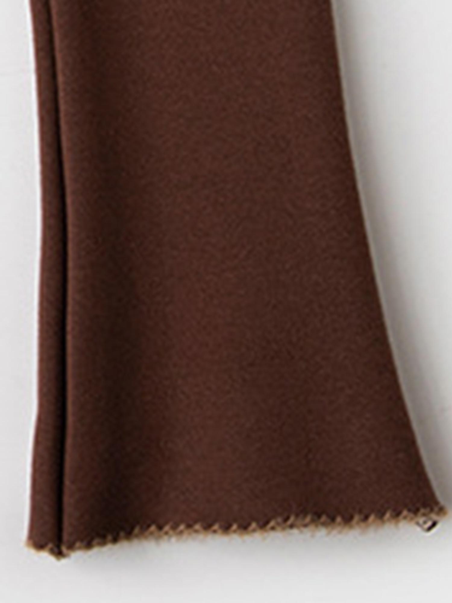 Girls' Fleece-Lined Thickened Flared Pants - Korean-Style Slim-Fit Winter Warmth with Elastic Waist & Flared Leg, Soft Fleece Lining, Loose Fit Casual Pants for Fall/Winter, Solid (Candy-Colored Options Available) - Everyday & Special Occasion Outfi