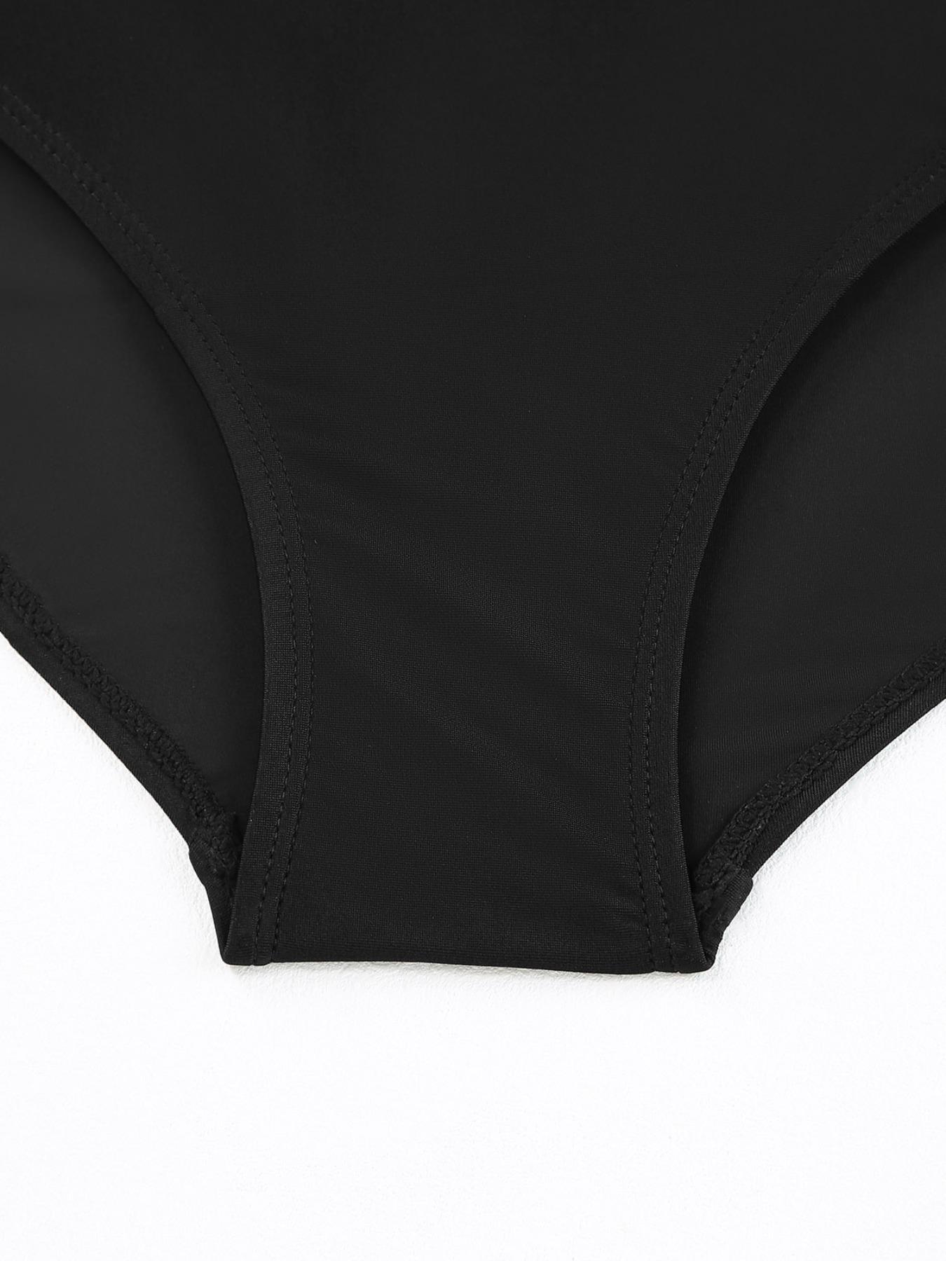 Women's Solid Color High Waist Swim Skort, Casual Comfy Breathable Swim Bottoms for Beach Swimming, Ladies Swimwear for All Seasons