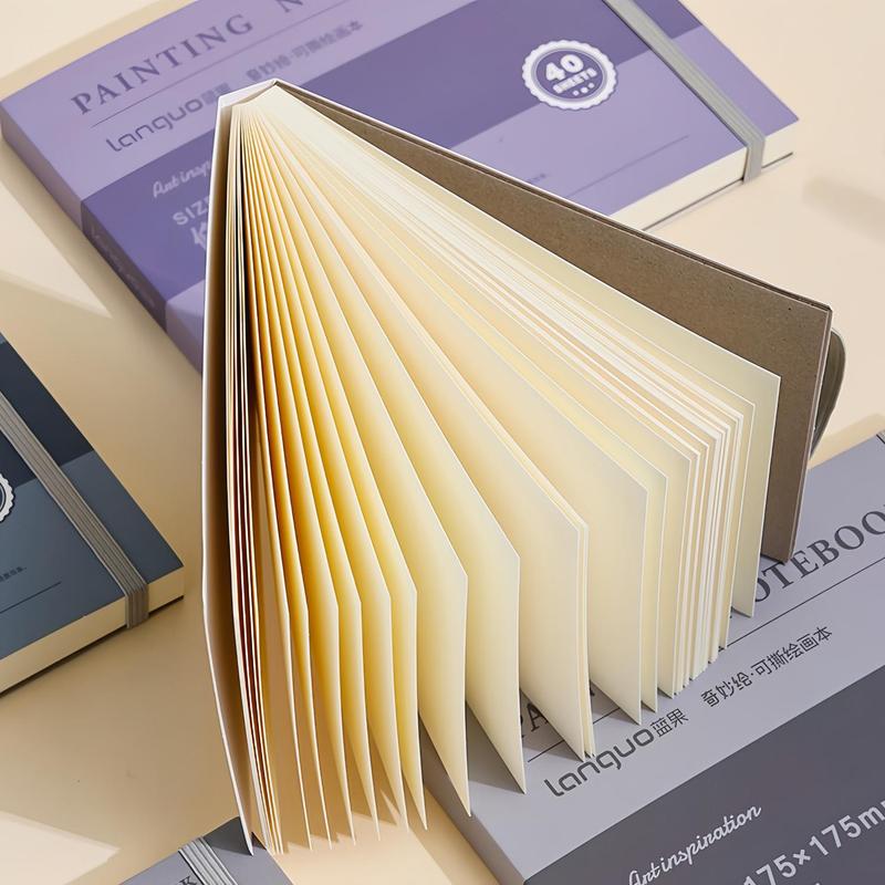 Painting Notebook, 4 Pcs/Set Mini Sketchbook, Travel Journal Pocket Hardcover Painting and Writing Notebook, Blank Diary Memo Planner Drawing Notebook and Scrapbook