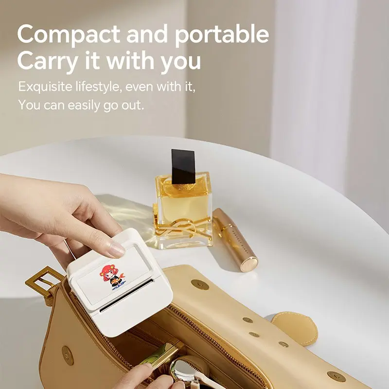 Portable Thermal Printer, Instant Print for Labels and Photos, Compatible with iOS/android, Ideal Gift for Holidays