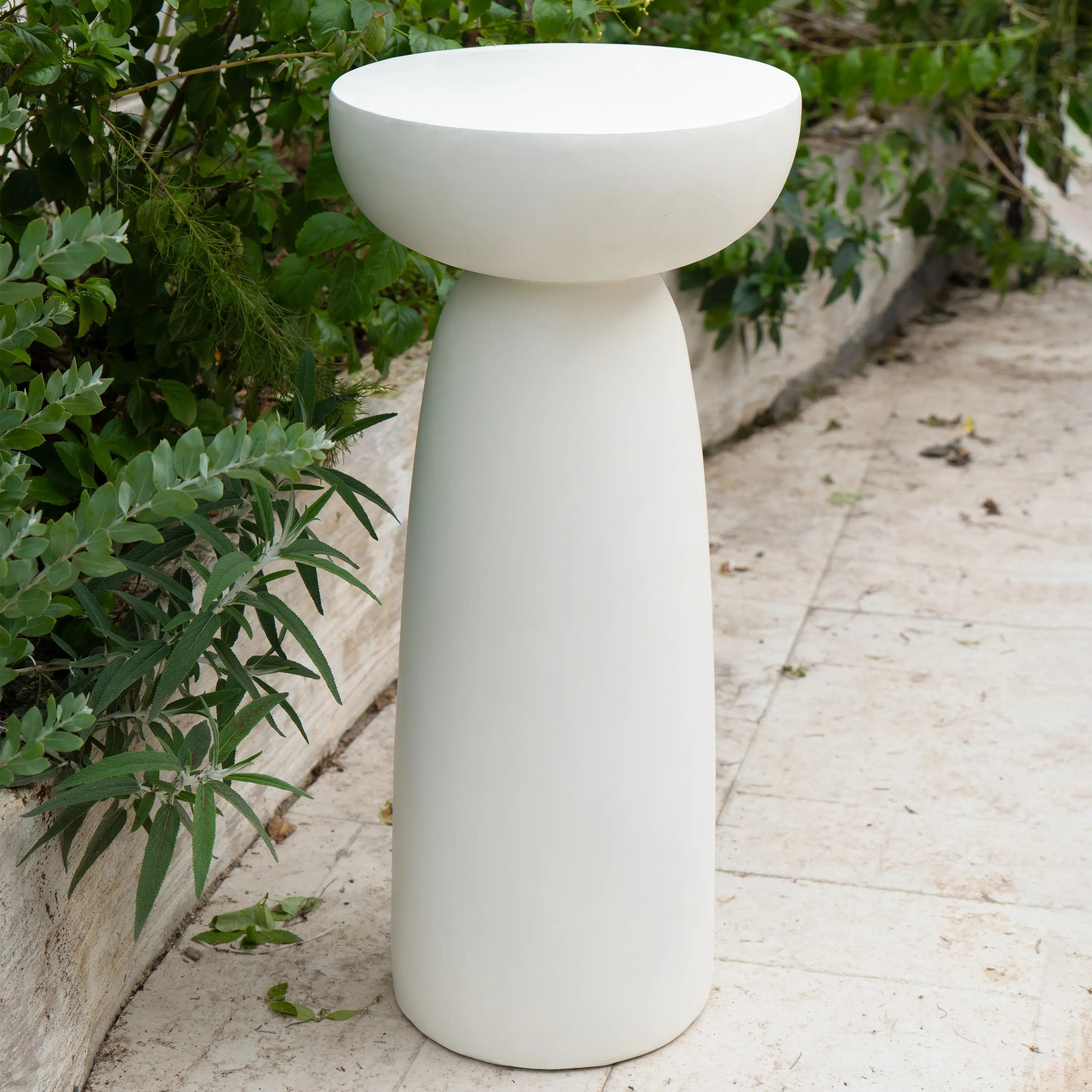 ARCH 28 Inch Tall Magnesium Oxide Plant Stand Pedestal for Indoor Outdoor Display, White MGO Flower Pot Holder for Entryway Garden Patio, Heavy Duty 13x13x28 Inch Single Plant Pedestal Stand, White Color Options, Magnesium Oxide Material