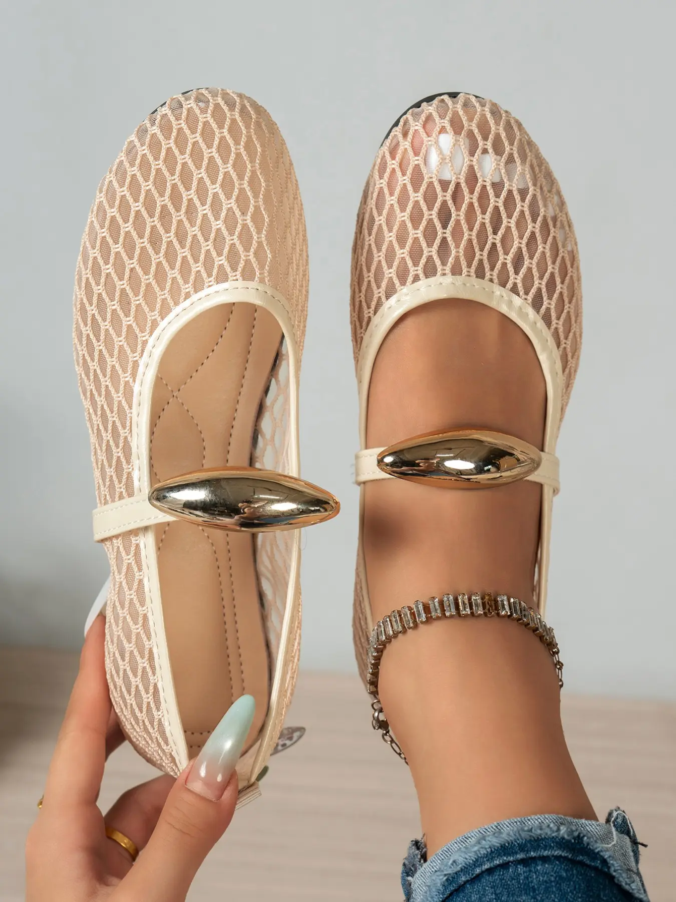 Versatile Round Toe Mary Jane Flat Shoes, Fashionable Comfort Slip-On Women's Shoes, French Style Elegant Commuter Single Shoe