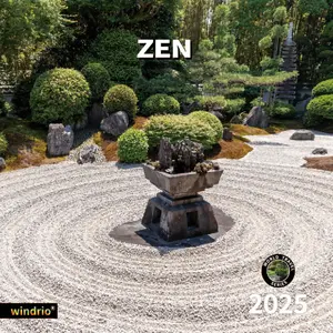 2025 Wall Calendar,Calendar 2025, November 2024 - December 2025, Wall Calendar Zen, 12" x 24" Opened,Full Page Months Thick & Sturdy Paper for Calendar Organizing & Planning
