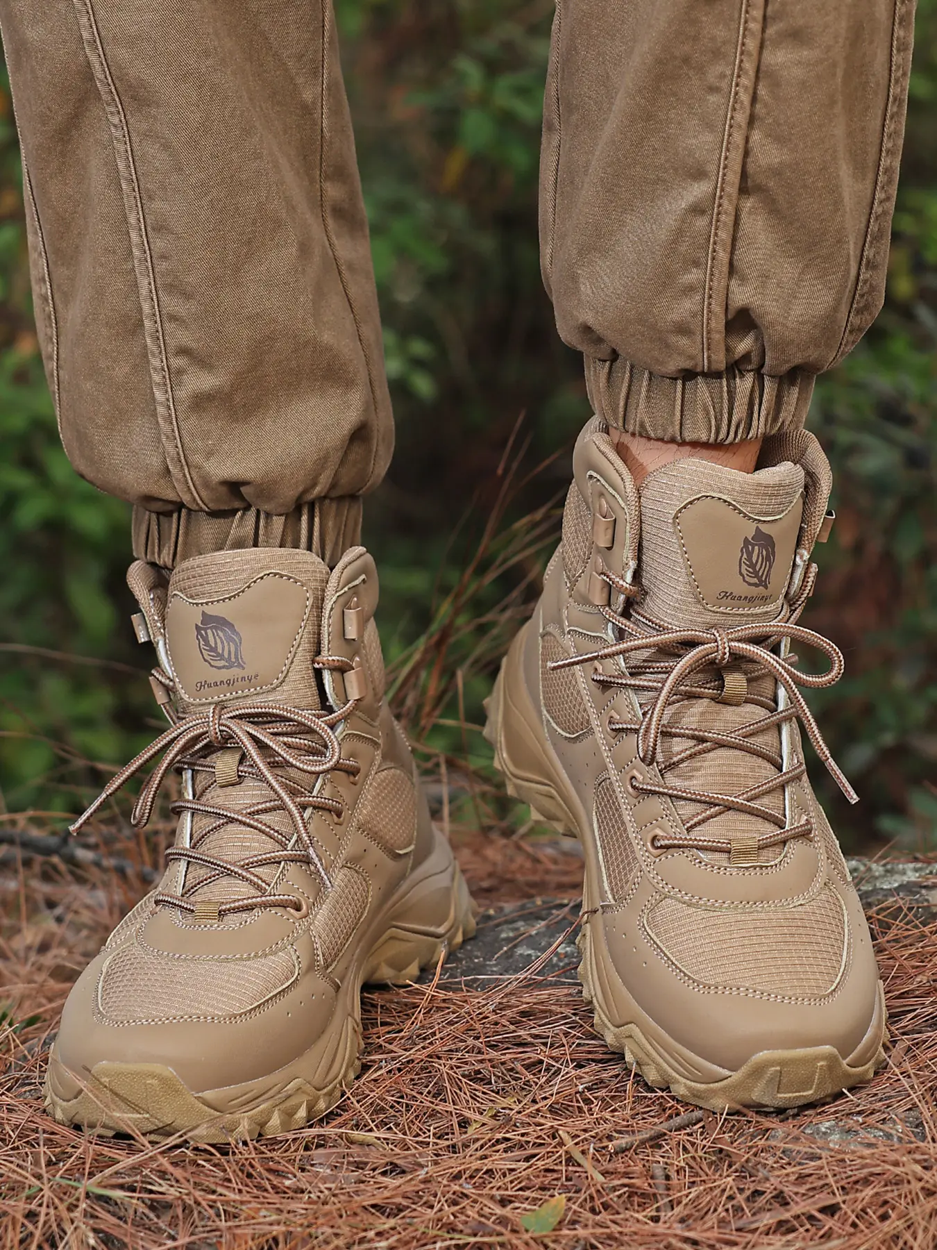 Men's High Top Hiking Boots, Stable Ankle Support, Non-Slip Durable Sole, Outdoor Climbing Camping, Lightweight Comfortable, Sizes 39-47