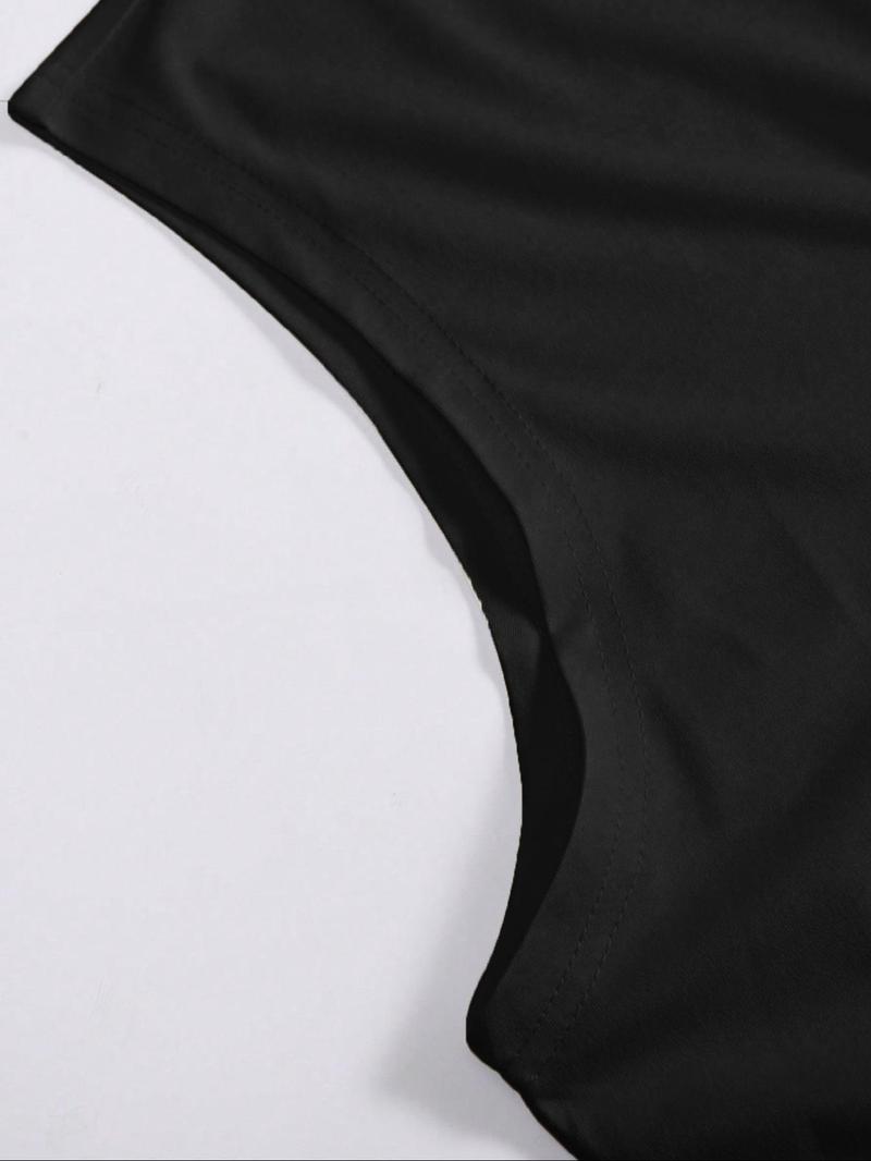 Men's Letter Print Tank Top, Quick Drying Breathable Sleeveless Vest, Casual Lightweight Sporty Top for Gym Workout Running, Men's Clothes for Summer, Athletic Workout Clothing, Dry Fit Sleeveless, Fitness Workout Vest