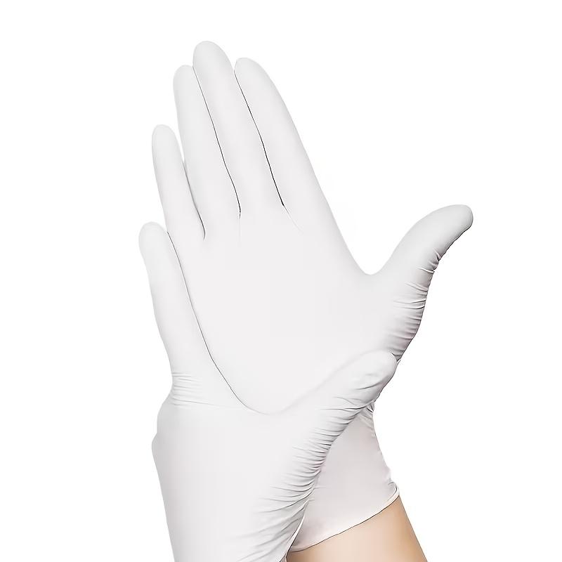 Multi-Purpose White Nitrile Gloves: High-Elasticity Cleaning Gloves for Kitchen, Bathroom & Household Chores |   Latex-Free & Powder-Free |   S/M/L/XL