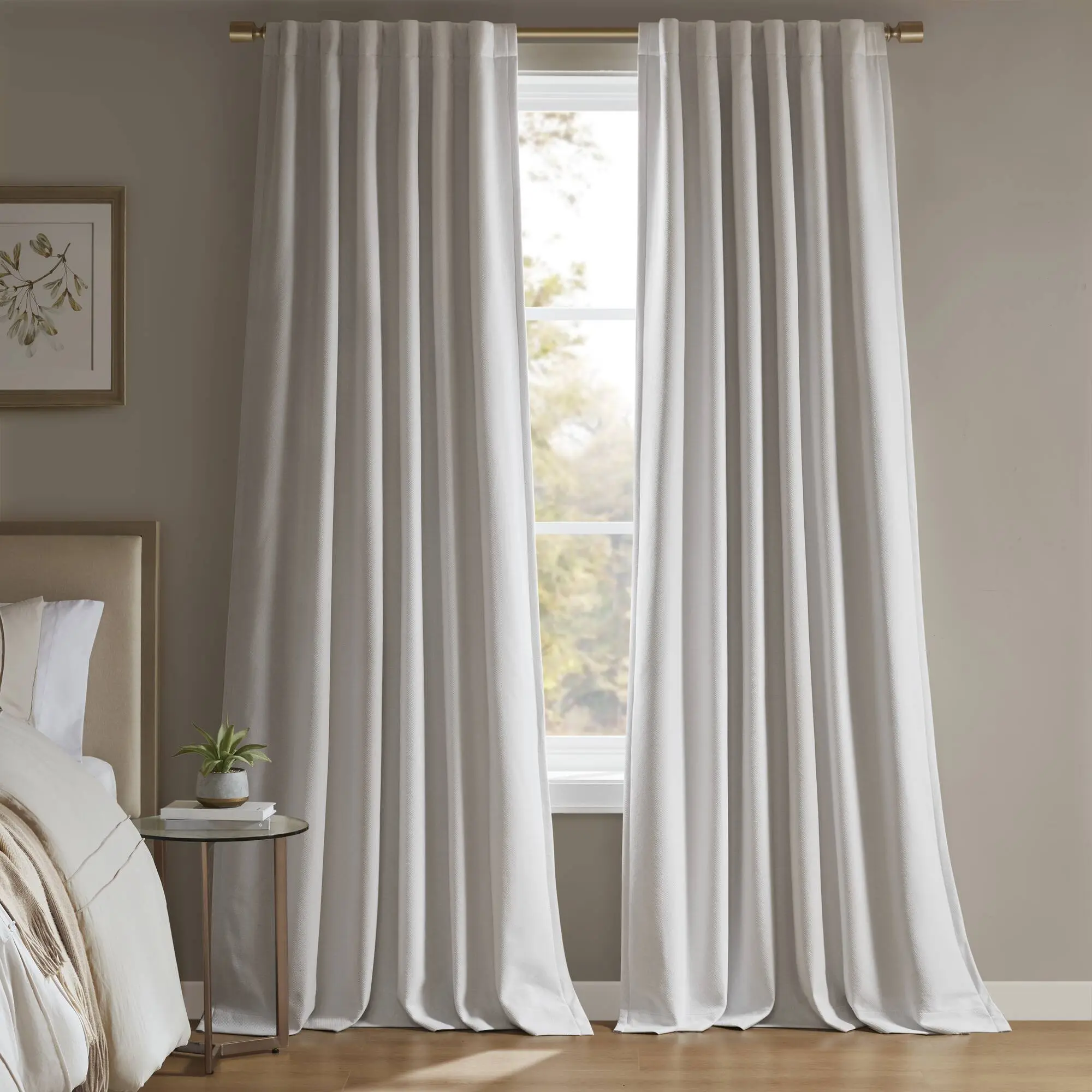 Nokaa 2-Pack 52x84 Inch White Sound Blocking Total Blackout Curtain Panels, Thermal Insulated Noise Reducing Window Drapes for Bedroom Living Room, Energy Efficient Room Darkening Curtains, Multiple Options