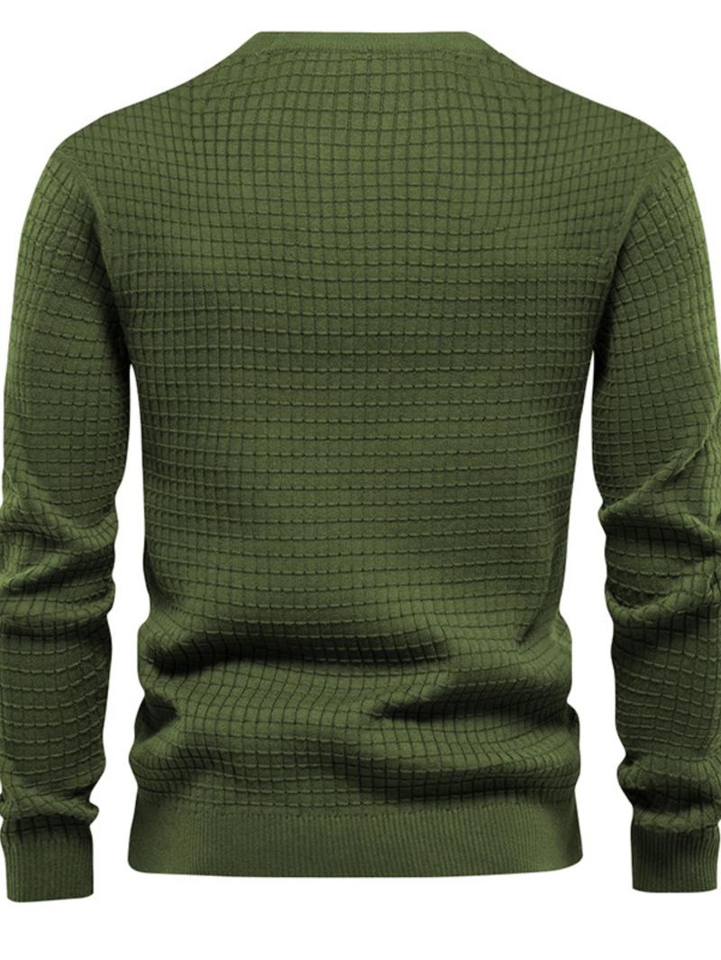 Men's Regular Fit Plain Long Sleeve Tee, Casual Comfy Crew Neck T-shirt for Spring & Fall, Fashion Men's Top for Daily Wear