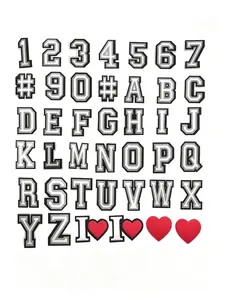 37-41pcs Number Letter Shoe Decor, Name Spell Birthday Numbers Detachable, Adult Party Outdoor Sandals Decoration