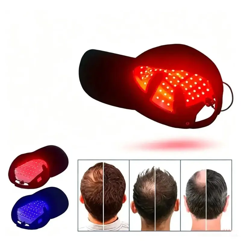 Infrared Head and Scalp Care Cap Smart Red and Blue Light Therapy Device for Home Use Hands-Free Hair Growth Cap for Men and Women