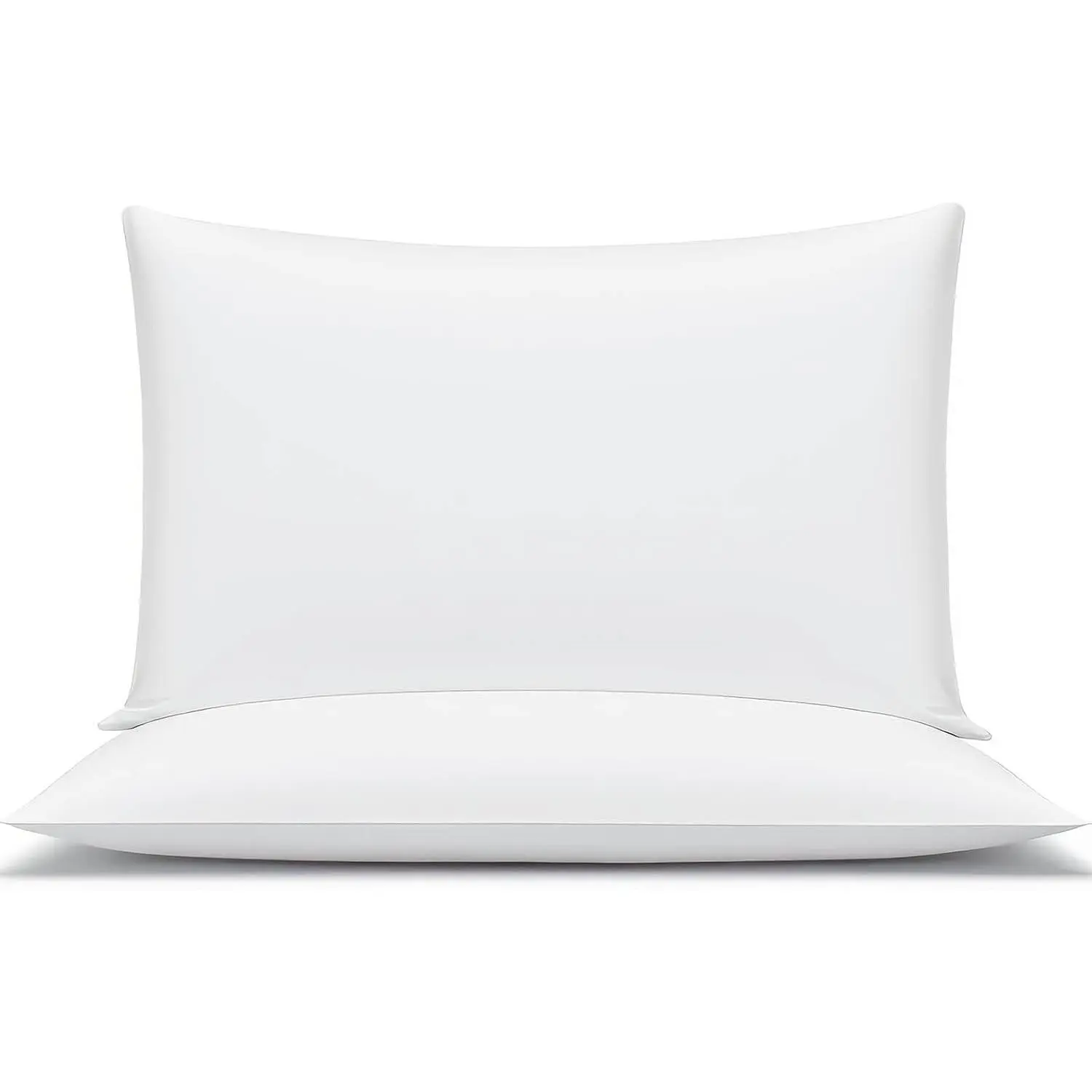 Bed Flat Thin Pillows for Sleeping, Soft Low Profile Standard Size Set of 2