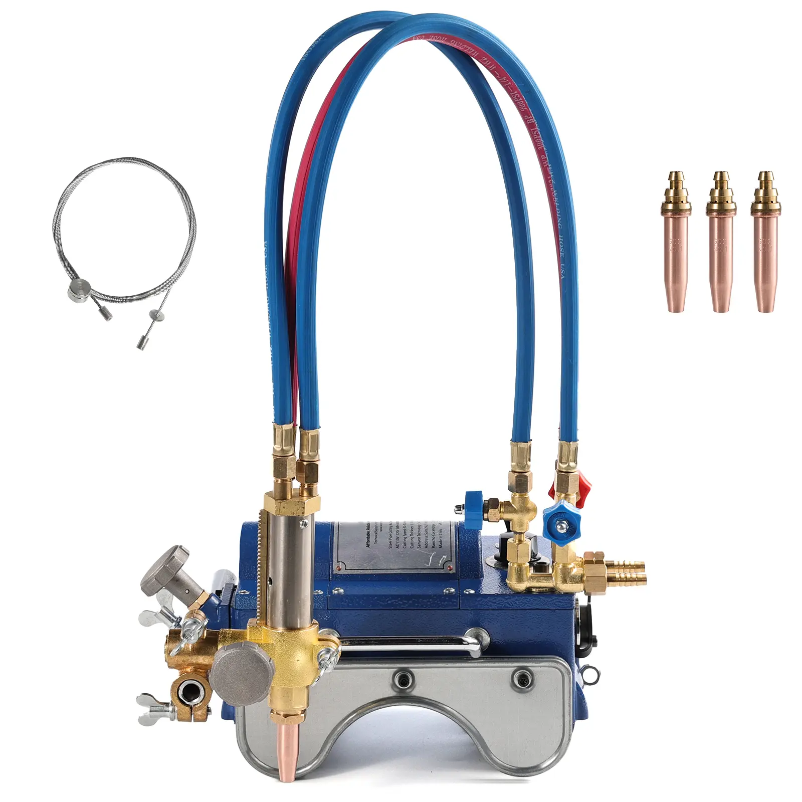 Electromagnetic Gas Pipe Cutting Machine, 2"-30"/Min Automatic Pipe Beveler for 0.2"-4" Thick Tube, Features 3 Tips & Adjustable Angles, Torch Burner Beveler, Magnetic Gas Machine 110V CG2-11C