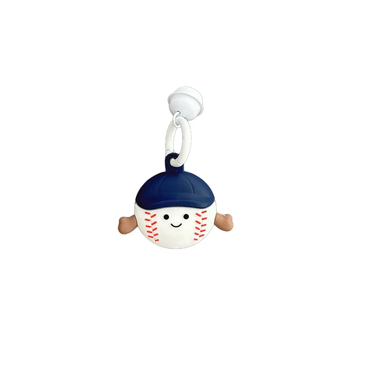 Creative Cute Blue Hat Baseball Bell Airtag Case, Anti-Loss Keychain, Pet Dog Cat Protector, Durable Fashionable, Perfect Fit for Airtag