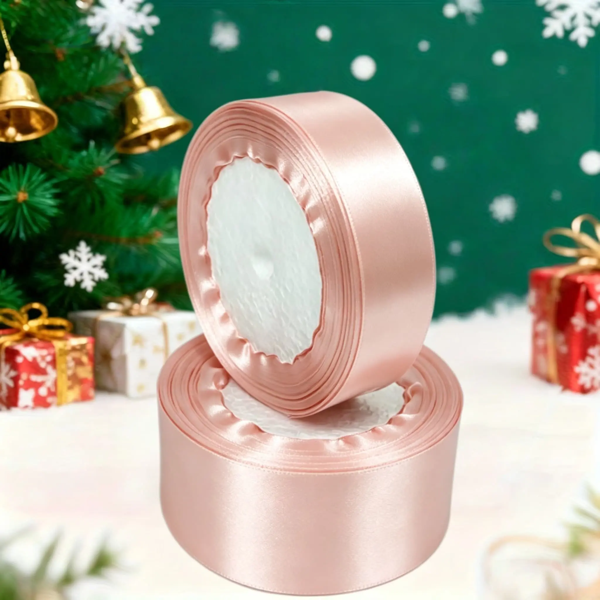 Light Ribbon Set, 40mm & 25mm Wide, 22.86m Long, Ideal for Weddings, Art Decor, Floral Gifts, Cake Wrapping, Craft Projects