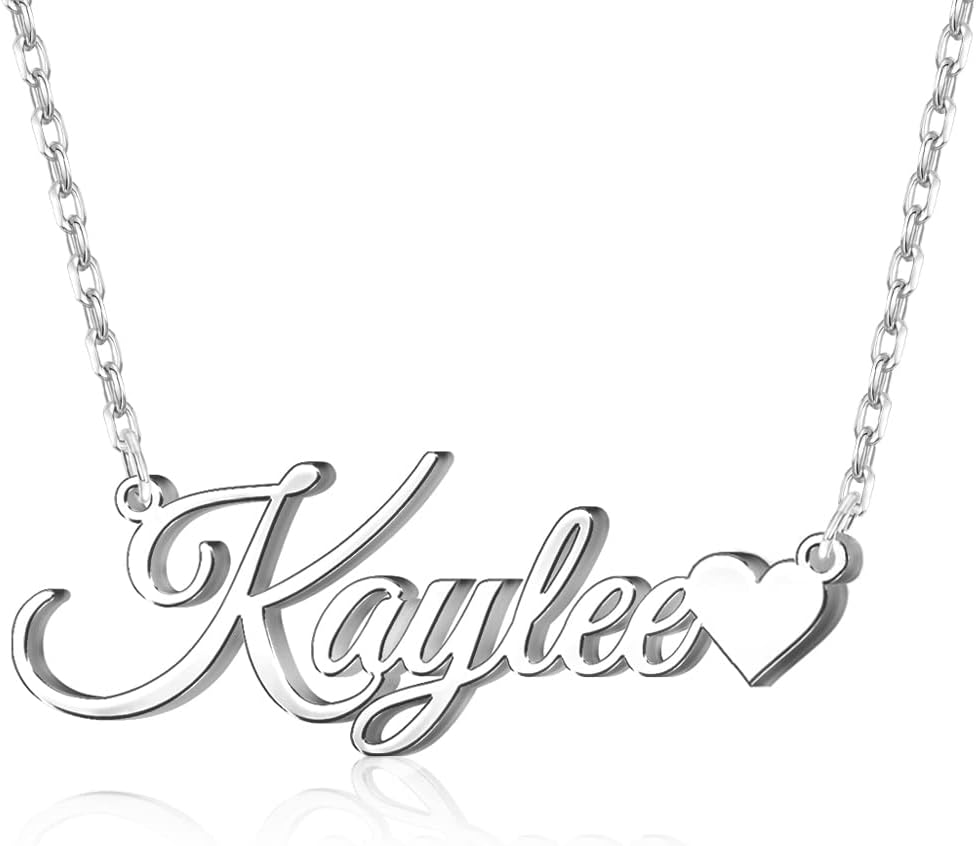 Custom Name Necklace Personalized Sterling Silver Necklaces for Women Customized Name Necklaces Pendant Jewelry Gifts for Women