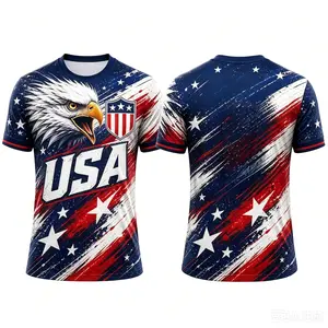 Vintage Brushstroke Eagle American Flag 3D Full Print USA Soccer T-Shirt, Patriotic Short Sleeve Fan Jersey, 2026 Football Supporter Casual Top & Holiday Birthday Gift for Men Women#TikTokMadeMeBuyIt#USAEagleSoccerTee#PatrioticFlagFootballTop