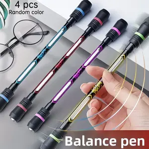 4pcs Cool Internet Trendy Rotating Pencils, Flexible Hand Training, Anti-Drop Anti-Slip Writing Function, Balance Rotating Pencil Set