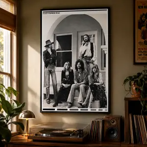 Fleetwood Mac Rock Group Poster, Fleetwood Mac Stevie Nicks Music Band Posters, Canvas Wall Art Print, Vintage Music Room Decor, Classic Rock Poster for Bedroom Dorm Office, Gift for Rock Music Fans