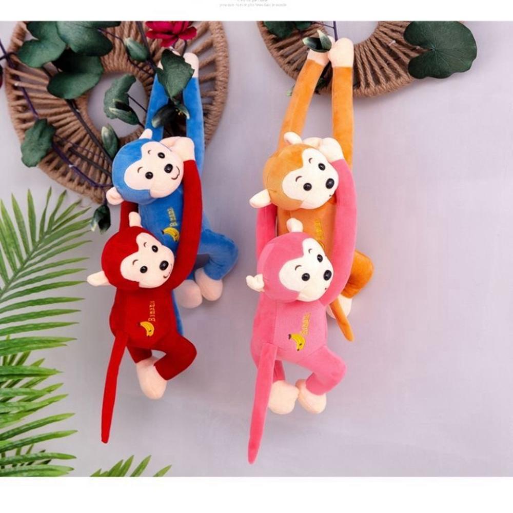 45cm Cute Long Arm Monkey Plush Toy 5 Color Anti-Collision Banana Can Tie Curtains With Monkey Doll  Decoration Christmas