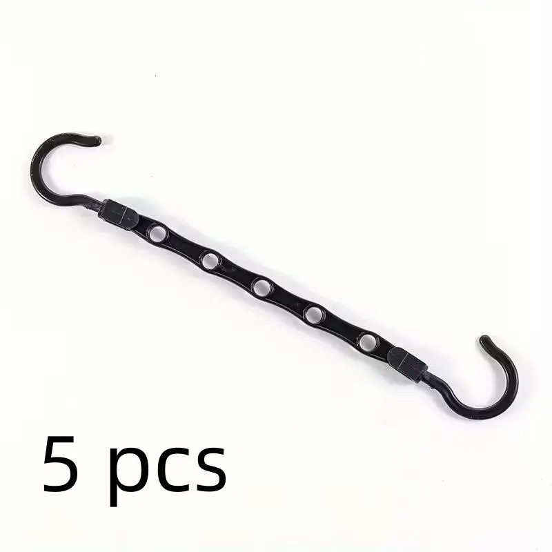5-Piece Space-Saving Wardrobe Hooks, Rotating Clothes Hangers, Stackable, Durable Plastic, Vertical Design, Replaceable Hooks, Ideal for Closet & Laundry Room