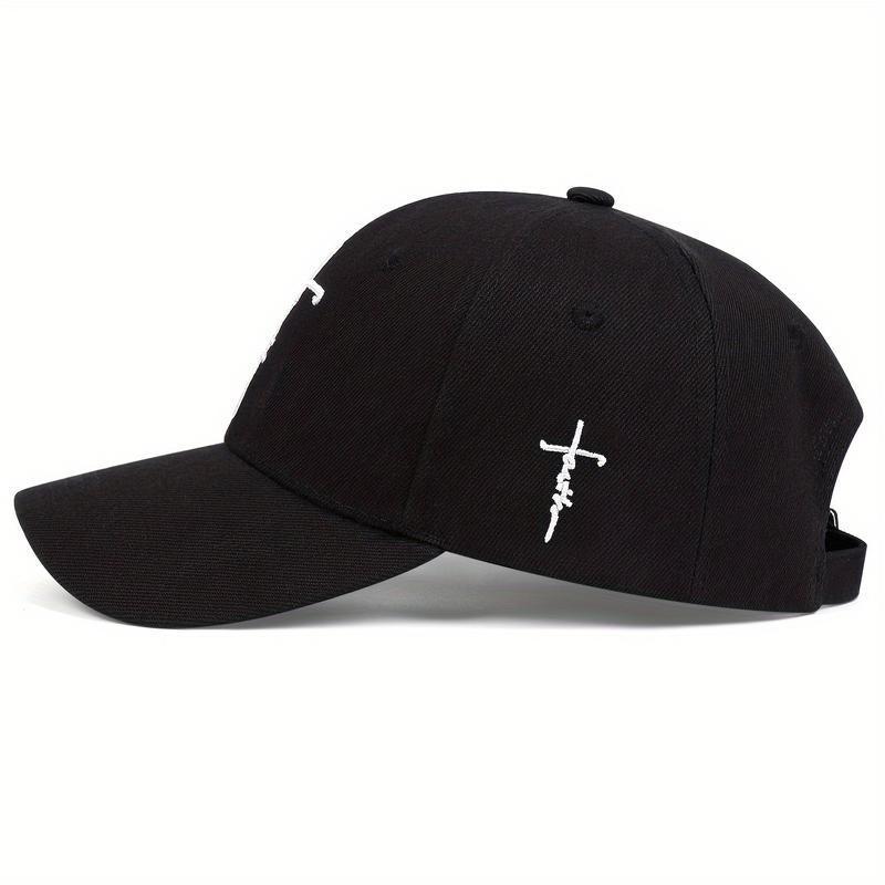 [2pcs/set Baseball Cap] 2pcs/set Fashionable Black and White Baseball Cap | Exquisite Cross Embroidery, Breathable Acrylic Duckbill Design, Suitable for Outdoor Sports, Fashionable for Men and Women, Sports Accessories | Durable Headwear