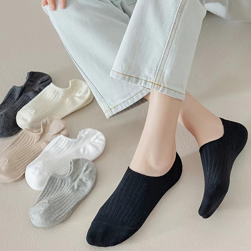 5/6 Pairs of Cute Seasonal Fashionable Boat Socks, Comfortable, Soft, Durable, Easy To Clean, Simple and Versatile, Suitable for Daily Wear Minimalist