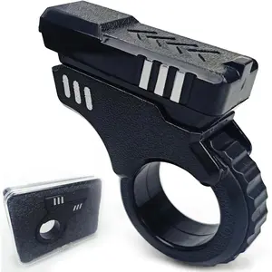 Experience Ultimate Stress Relief with the Ography Fidget Gun Toy - Sleek Black & Silver Design for ASMR and