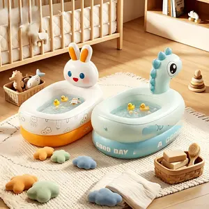 Small Inflatable Bathtub or Pool, Pet Bath Tub, Cute, Soft, Foldable, Portable, Multi-Functional, Indoor, Outdoor, Travel, Garden, Balcony