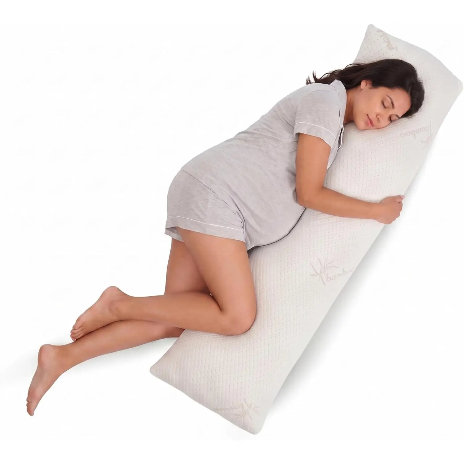 Pillow for Adults, Cozy Comfort Down Alternative  Pillows - Soft, Supportive, Breathable Side Sleepers Maternity Pillow - Long Cuddle Pillow for Bed, 20x54 Full  Pillow