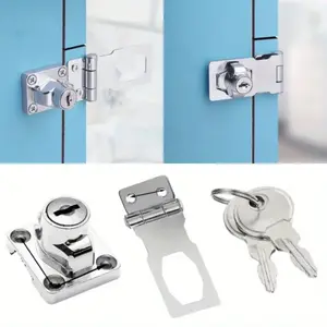Heavy-duty Metal Cabinet/drawer Door Combination Lock, 90-degree Right-angle Latch Lock, Twist Knob Keyed Latch, Furniture Safety Lock, Easy to Install, Anti-theft Padlock, Door/cabinet/mailbox/drawer Lock, Cabinet/storage Lock